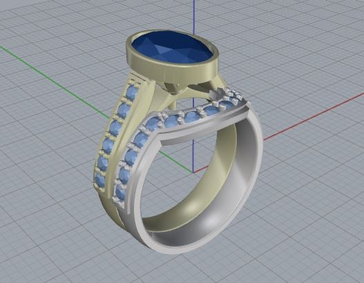 Contour Wedding Band in 14kt Yellow Gold with 0.38ct natural diamonds G-H, SI1 - Final Payment