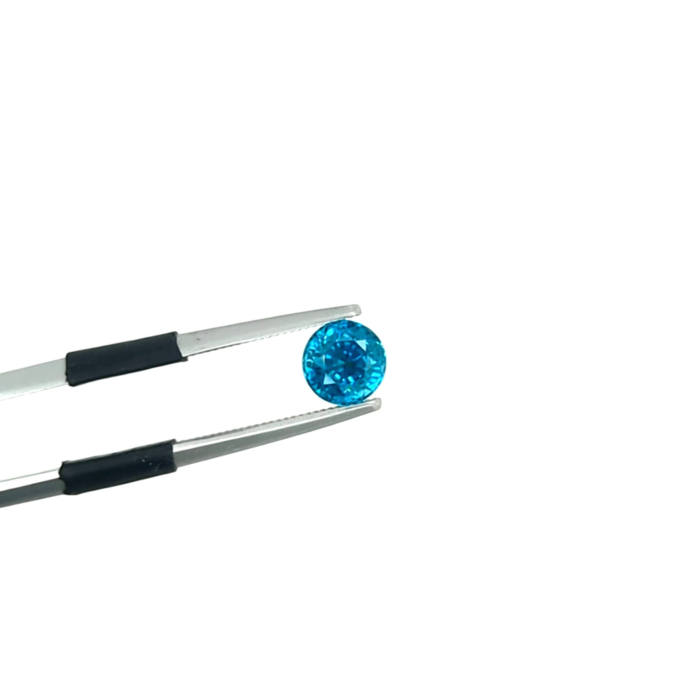 1.31ct Deep Blue Zircon Round Gemstone