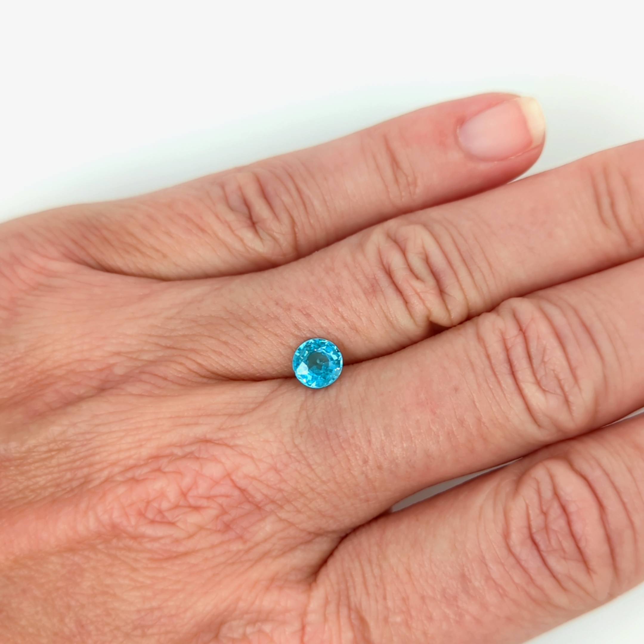 1.17ct Light Blue Zircon Round Gemstone