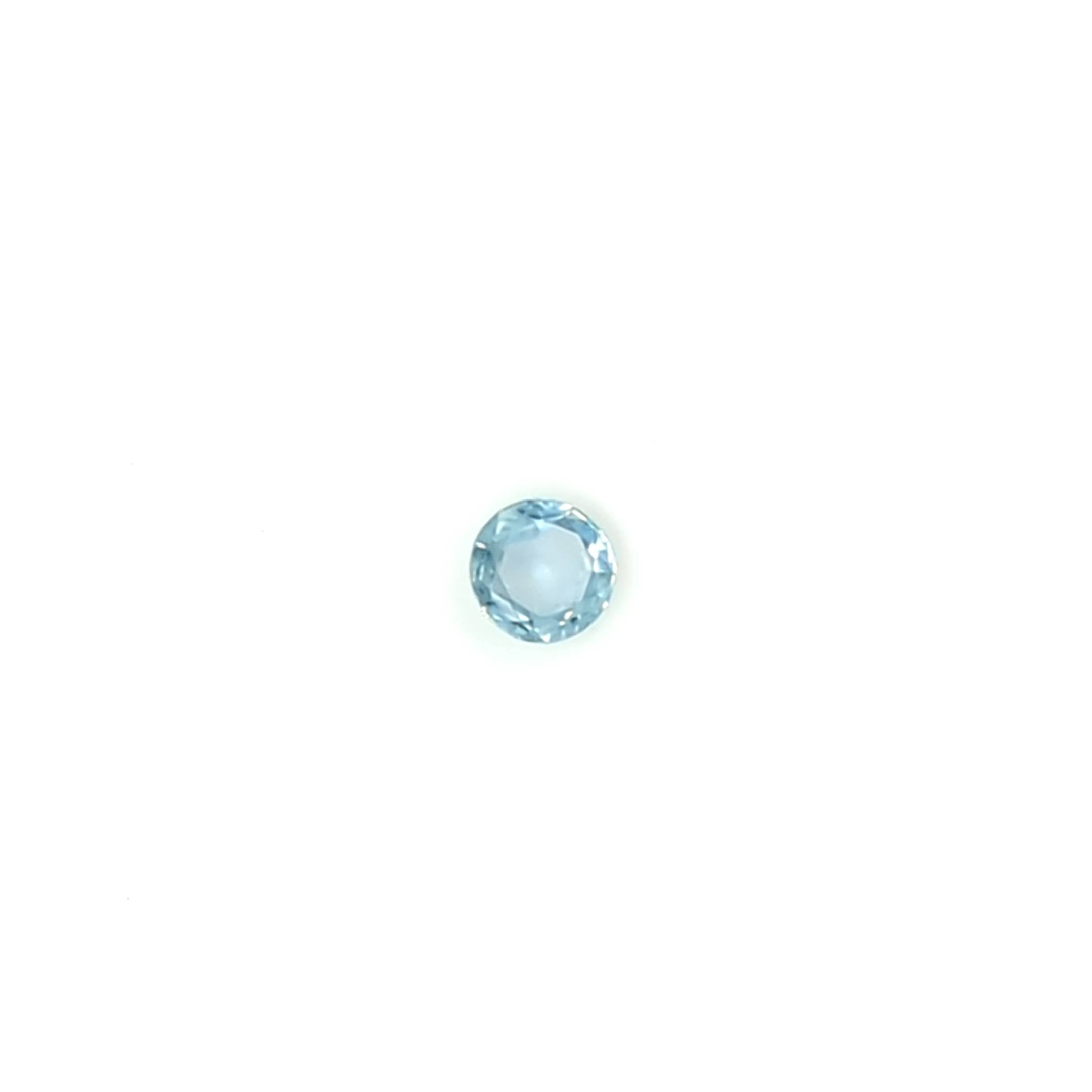 0.81ct Round Light Blue Montana Sapphire Loose Gemstone