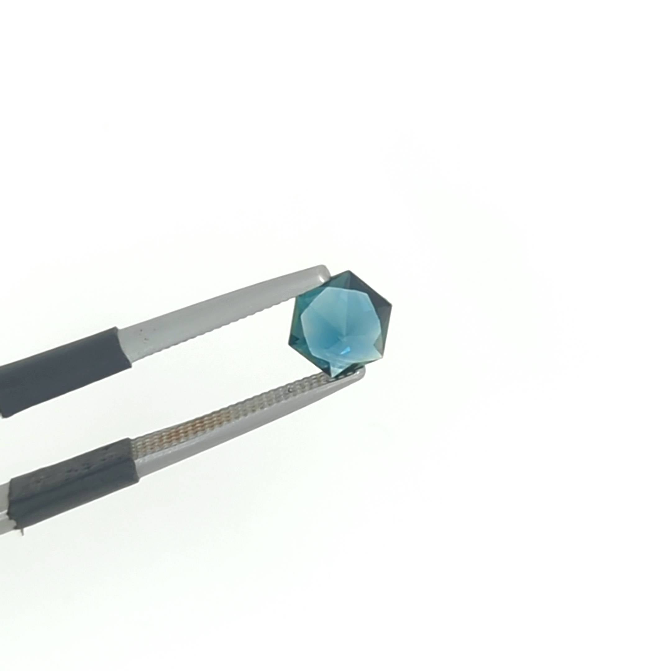 0.79ct Star Cut Natural Blue Sapphire with GCI Report
