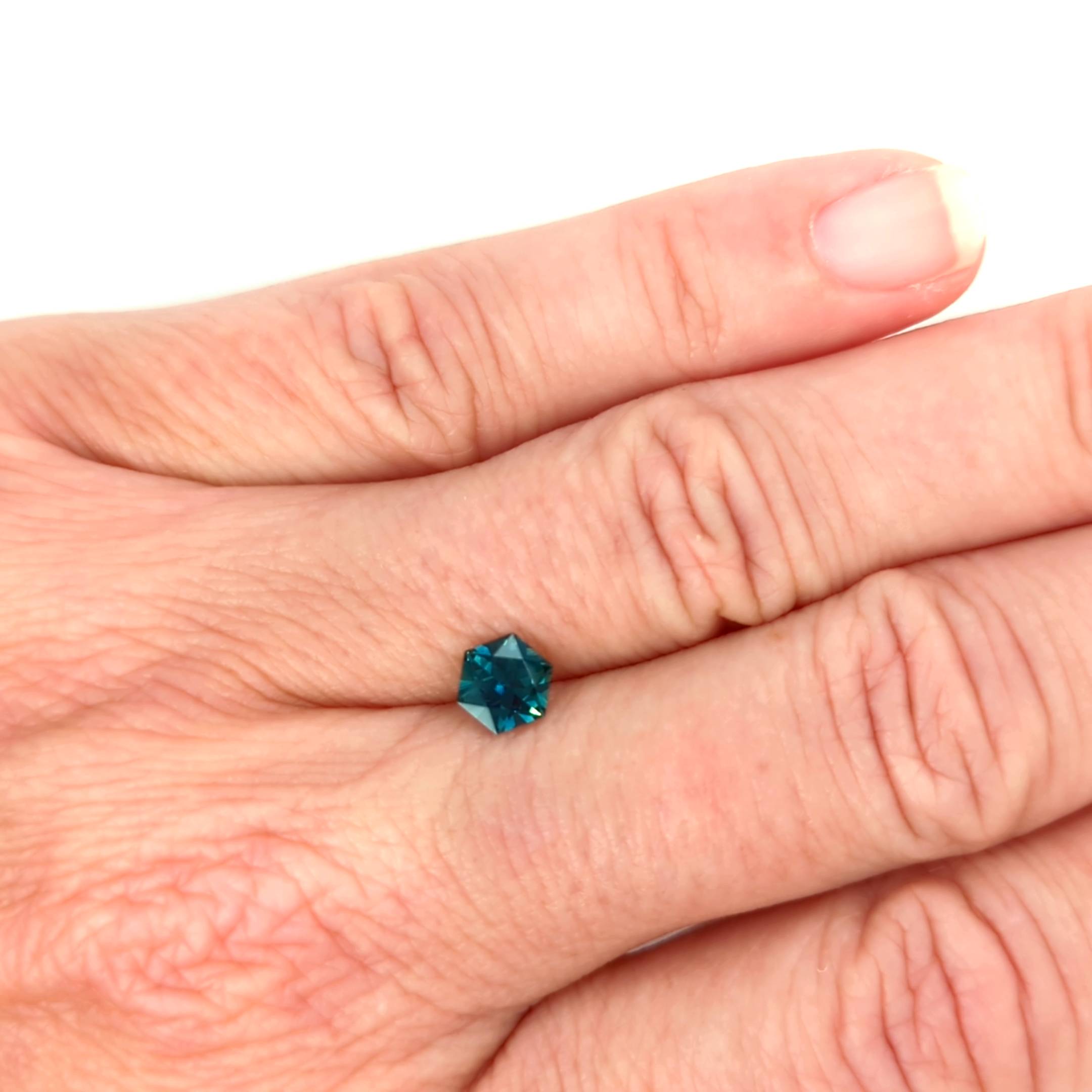 0.79ct Star Cut Natural Blue Sapphire with GCI Report