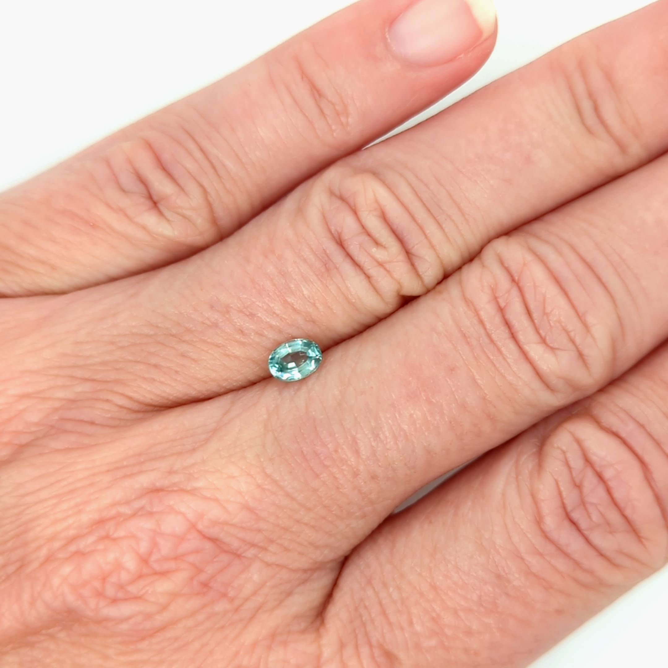 0.54ct Oval Slightly Grayish Light Blue Montana Sapphire Loose Gemstone
