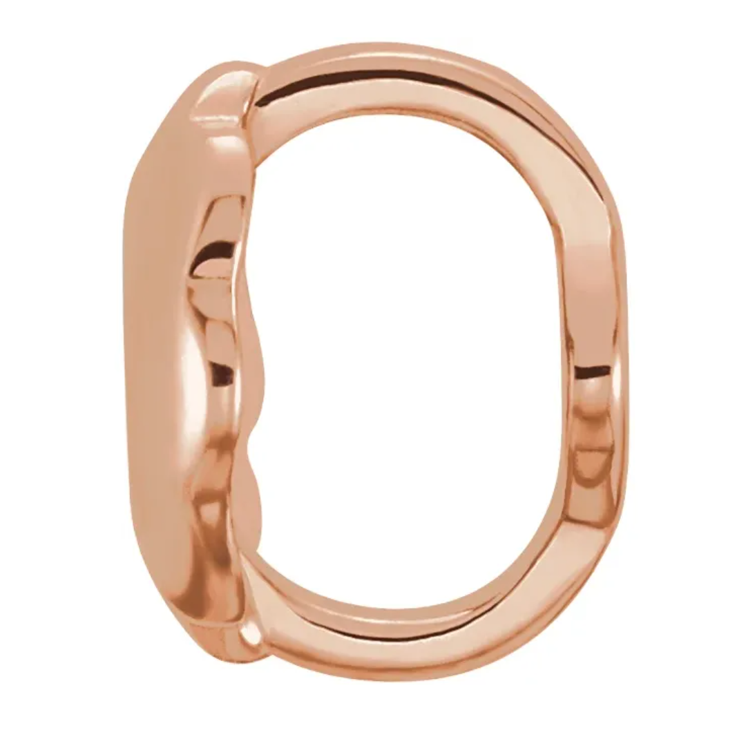 14K Rose Threaded Earring Back with 4.5 mm Pad