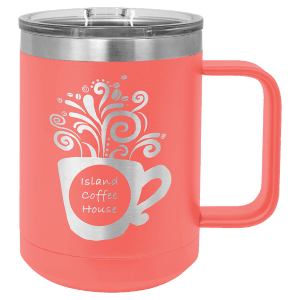 Custom Engraved Vacuum Insulated 15oz Travel Coffee Mug by Polar Camel - The Rutile Ltd