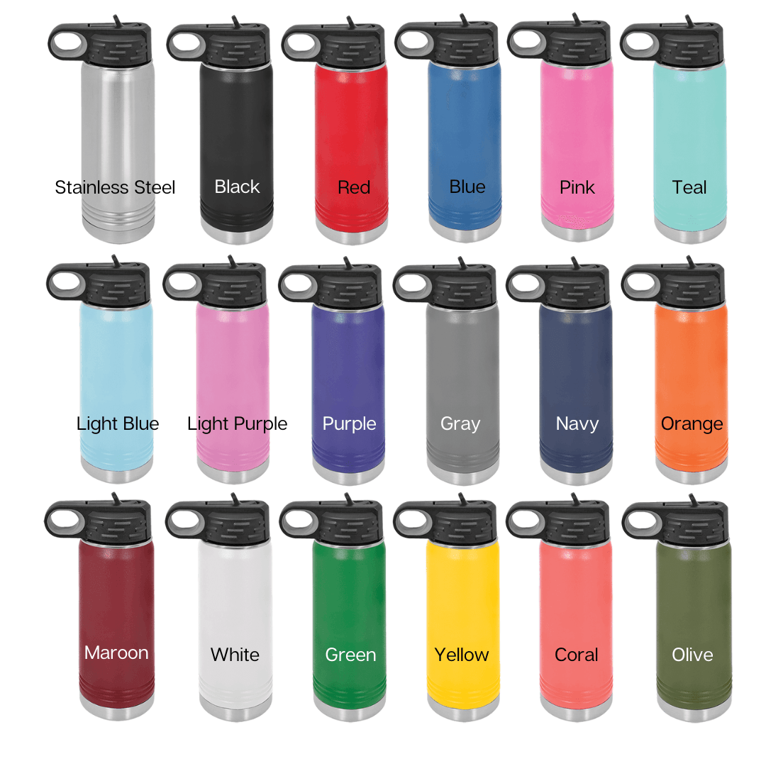 Custom Engraved Vacuum Insulated 20oz Water Bottle by Polar Camel - The Rutile Ltd