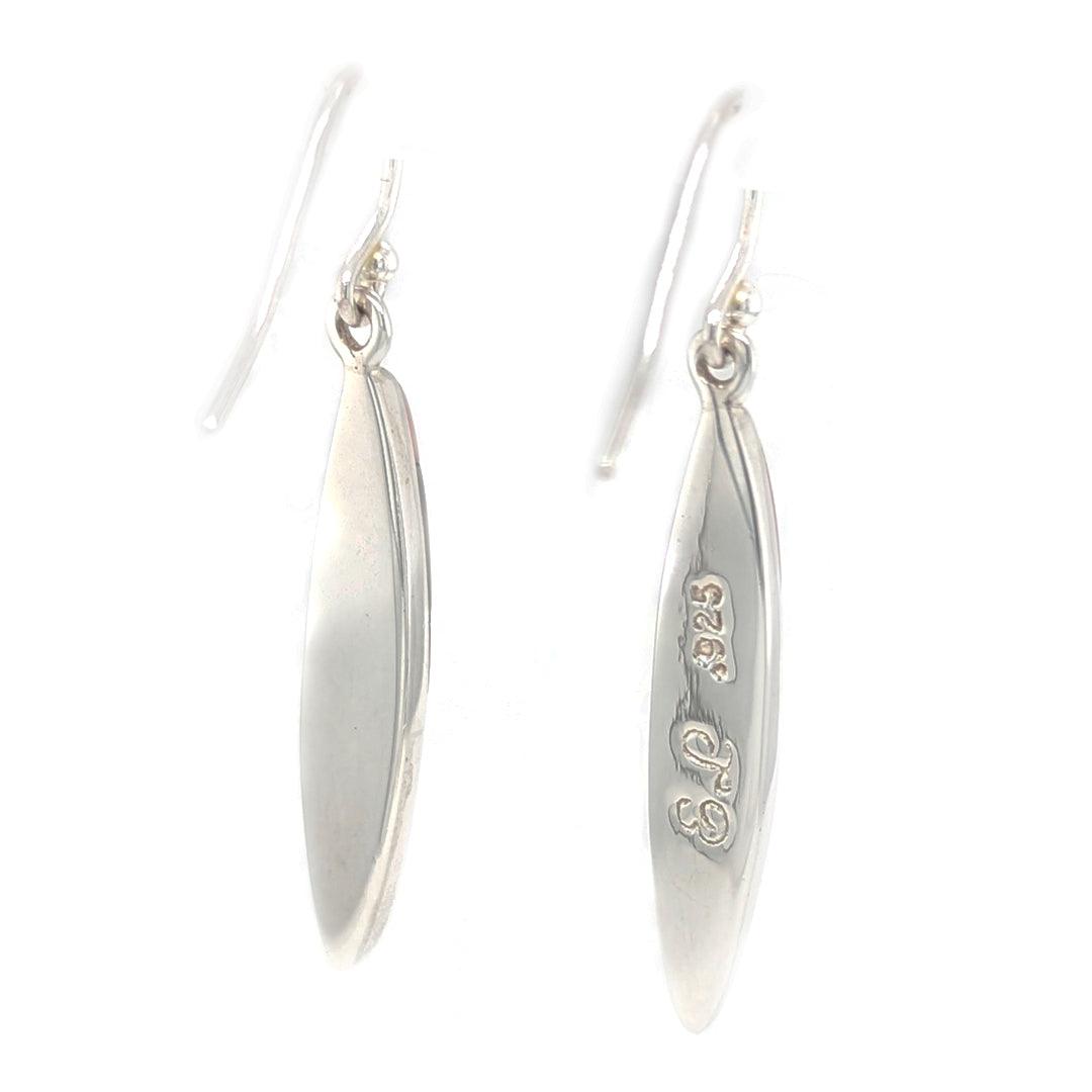 Mother of Pearl, Sugilite, and Tennessee River Pink Shell Sterling Silver Earrings by Ed Lohman - The Rutile Ltd
