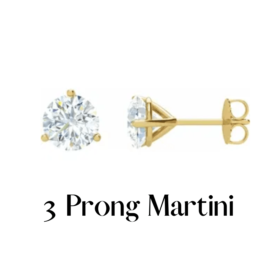 Natural Earth-Mined or Lab-Grown Diamond Stud Earrings in 14kt Gold - The Rutile Ltd
