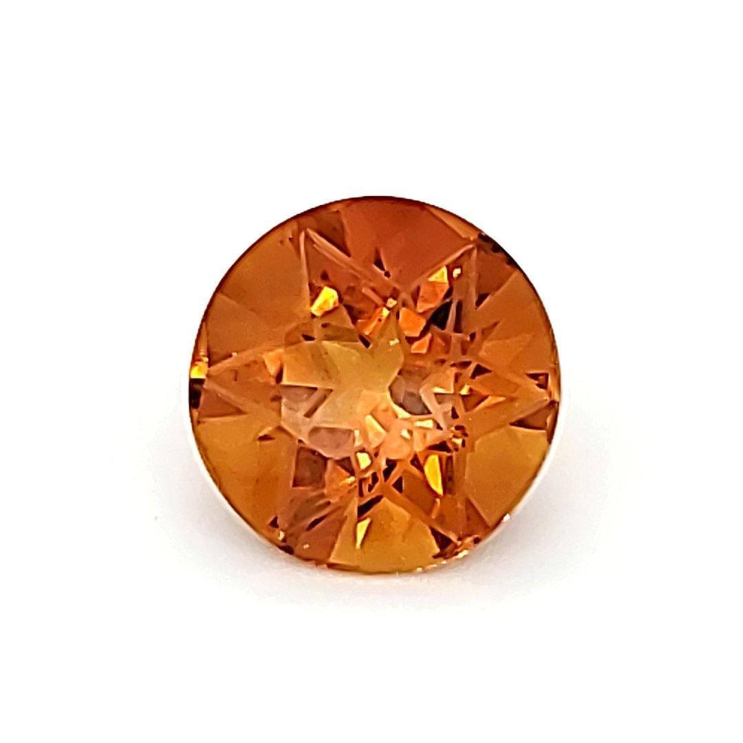 Custom Cut Citrine and Diamond Ring in 14k Yellow Gold - The Rutile Ltd