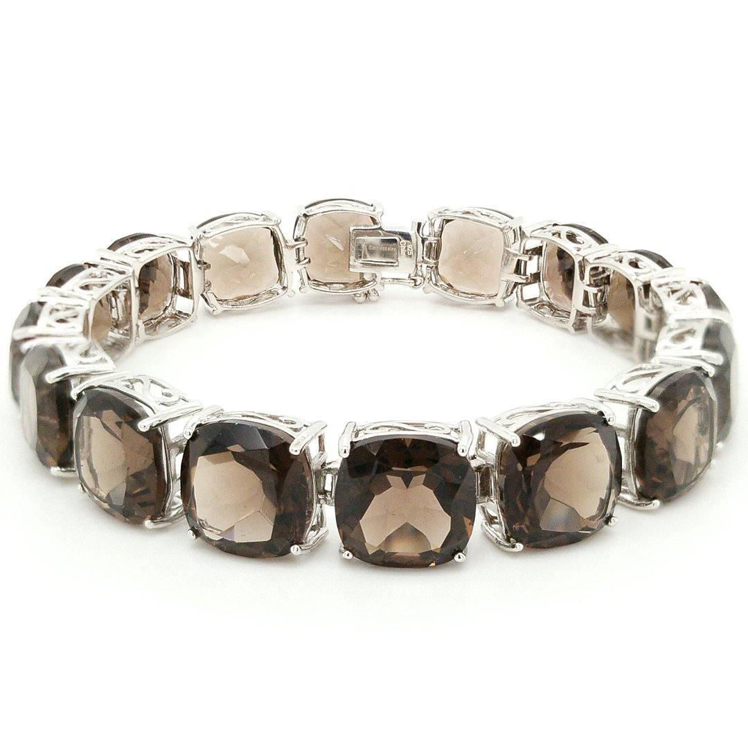 "The Spice" - Smokey Quartz Sterling Silver 8" Bracelet - The Rutile Ltd