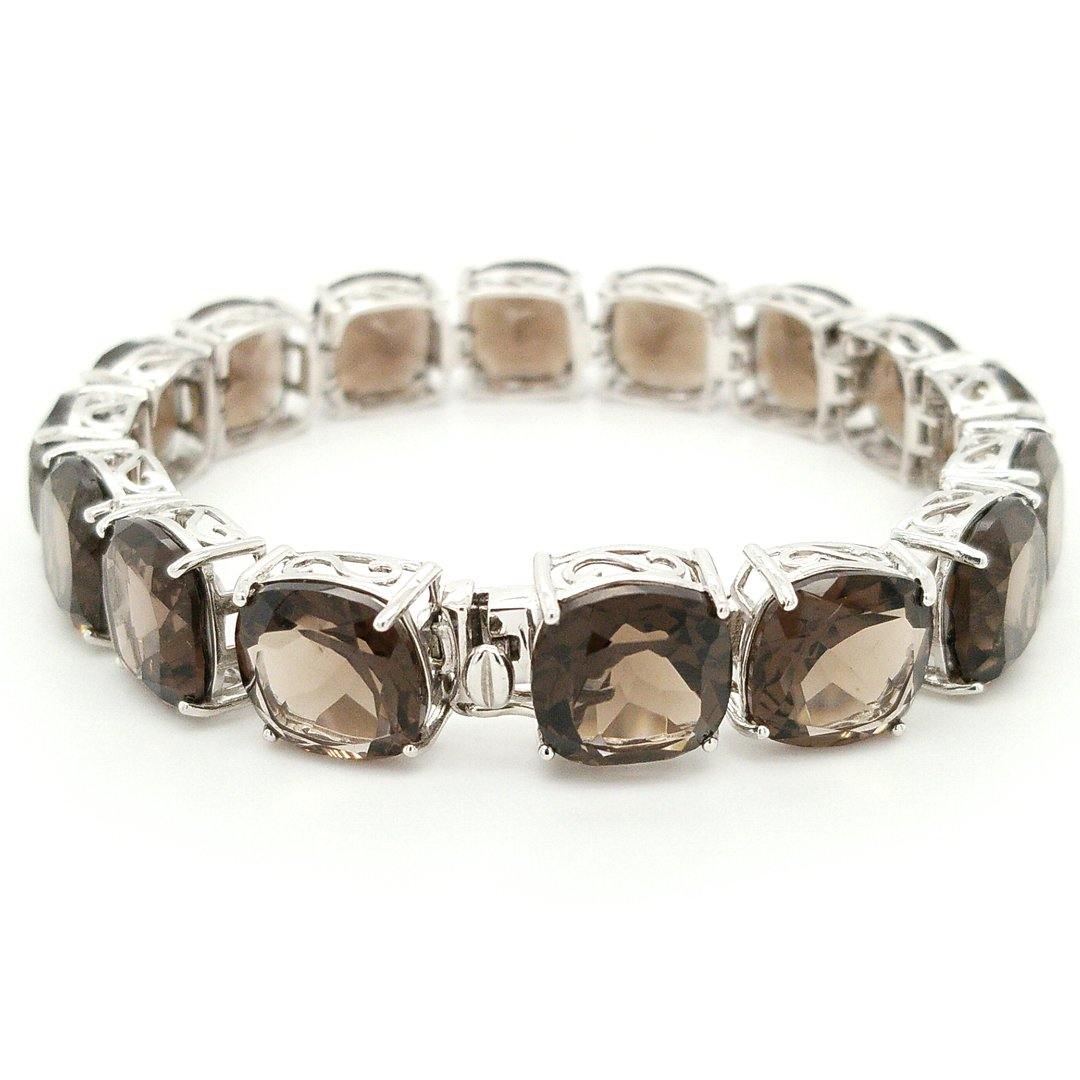 "The Spice" - Smokey Quartz Sterling Silver 8" Bracelet - The Rutile Ltd