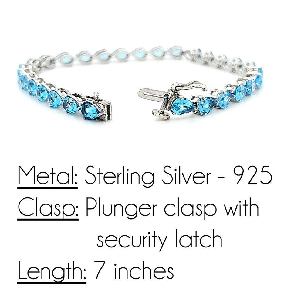 Signature Gemstone Tennis Bracelet in Sterling Silver - The Rutile Ltd