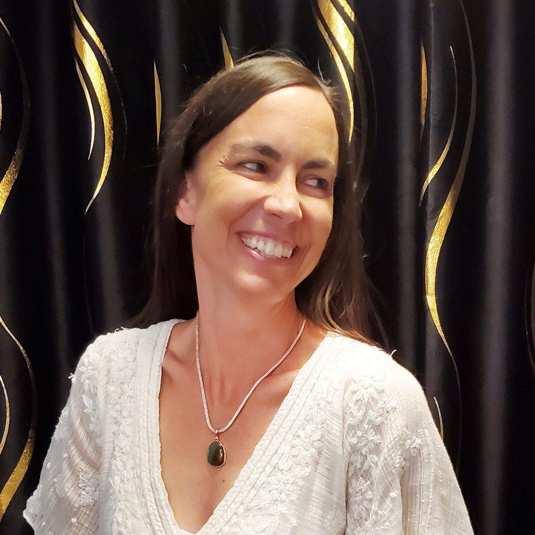 Chrysoprase and Sterling Silver Pendant on 18" Woven Chain - The Rutile Ltd