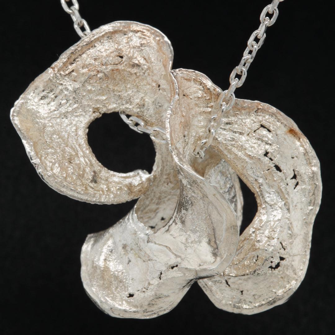 Handmade Sterling Silver Apple Peel Necklace by Mary Van der Aa - The Rutile Ltd