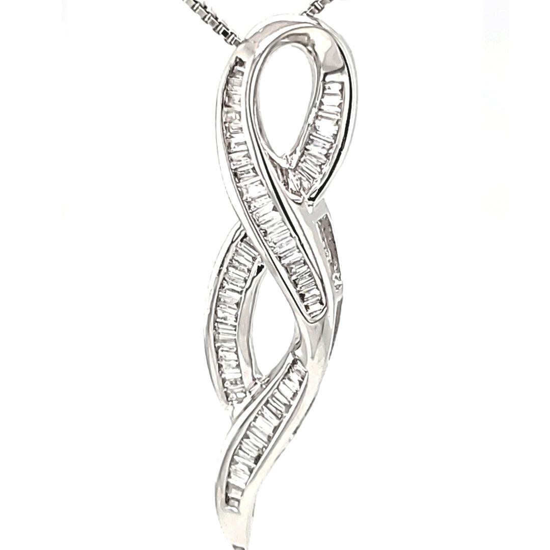 “Maris” - Tahitian Pearl & Diamond 18kt White Gold Pendant - The Rutile Ltd