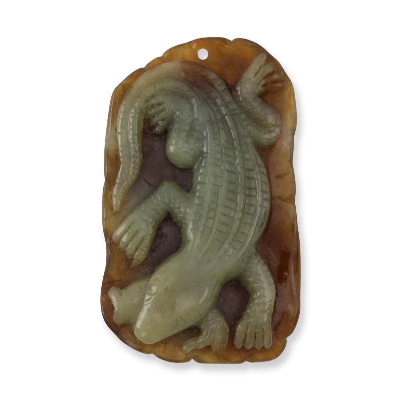 Natural Jade Jade Carved Alligator - Mason-Kay Jade - The Rutile Ltd