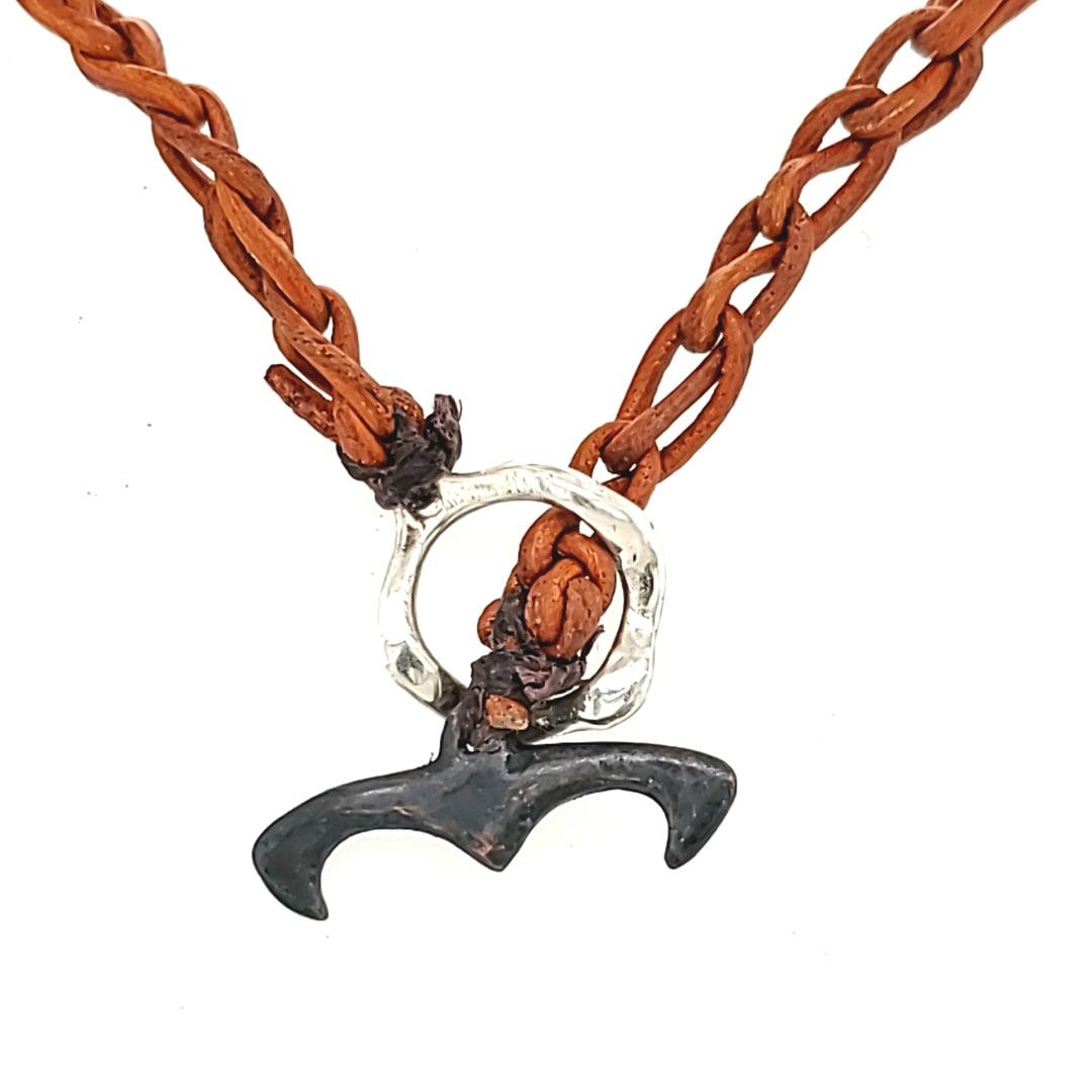 “Pearl Star” - Handmade Tahitian Pearl, Starfish, and Coin Leather Necklace and Bracelet Suite - The Rutile Ltd