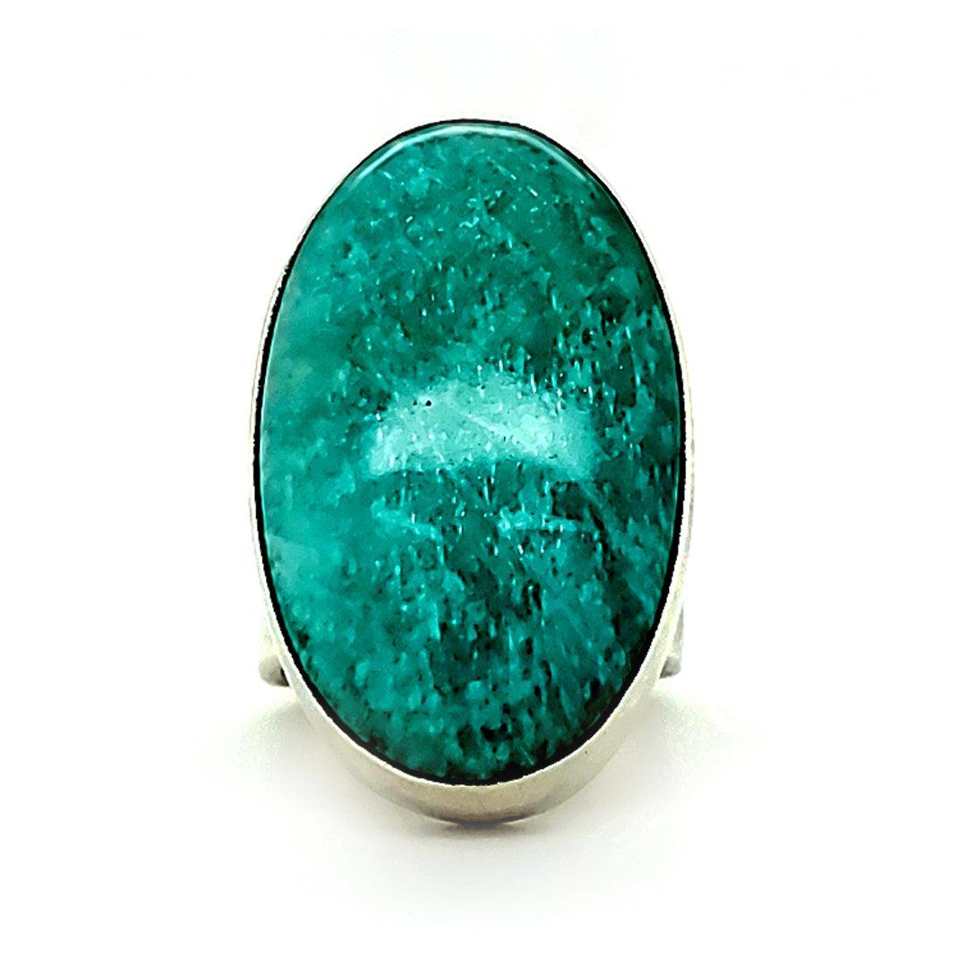 "Rivulet" Amazonite Sterling Silver Adjustable Ring - Clearance - The Rutile Ltd