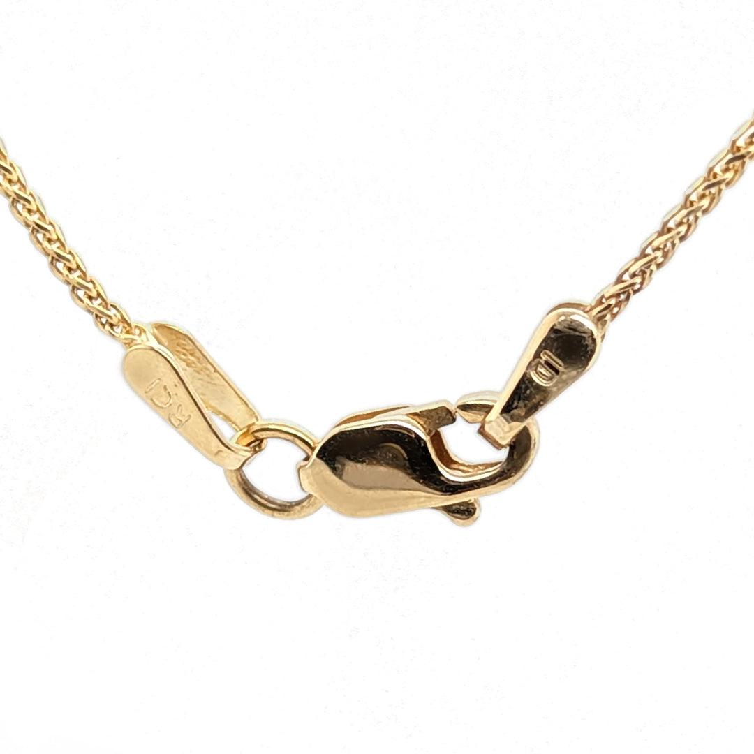 Sphene and Lazulite Pendant in 14k Yellow Gold - The Rutile Ltd