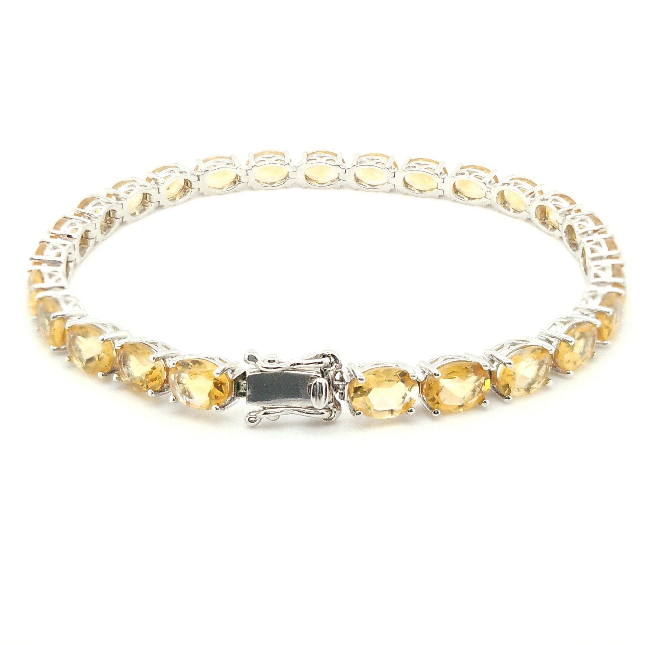 “The Reisling” Light Citrine Sterling Silver Bracelet - The Rutile Ltd