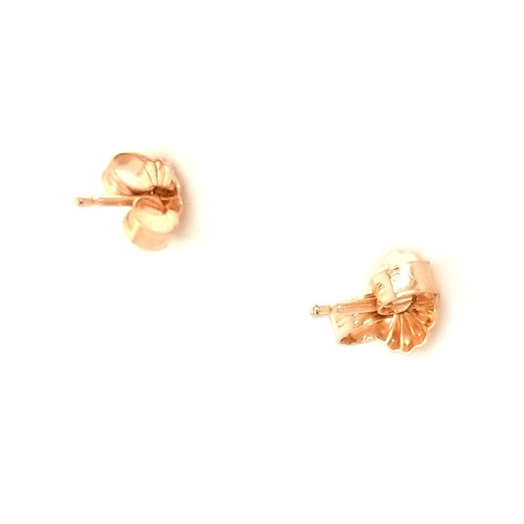 "The Slicker" - London Blue Topaz Stud Filigree Earrings in 14kt Rose Gold - The Rutile Ltd
