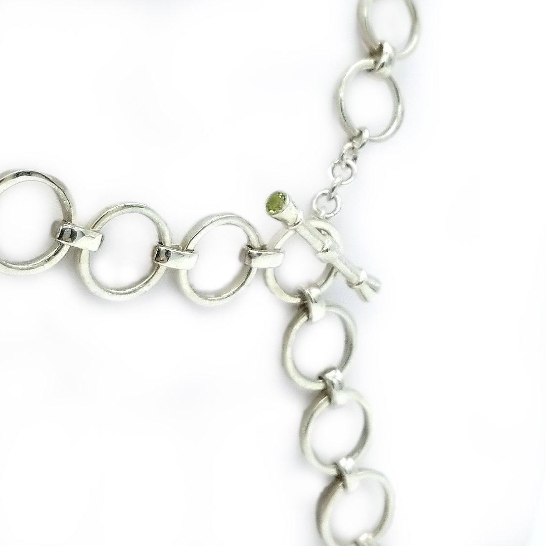 "The Verd" Luscious Handmade Peridot Collar in Sterling Silver - The Rutile Ltd