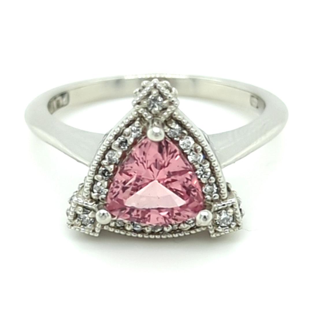 Vintage Inspired Mahenge Garnet and Diamond Platinum Ring - A Collector’s Dream - The Rutile Ltd