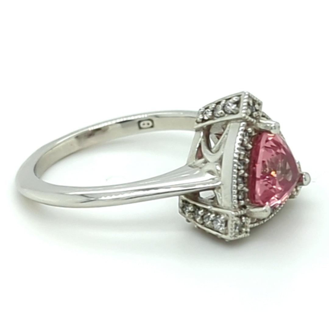 Vintage Inspired Mahenge Garnet and Diamond Platinum Ring - A Collector’s Dream - The Rutile Ltd