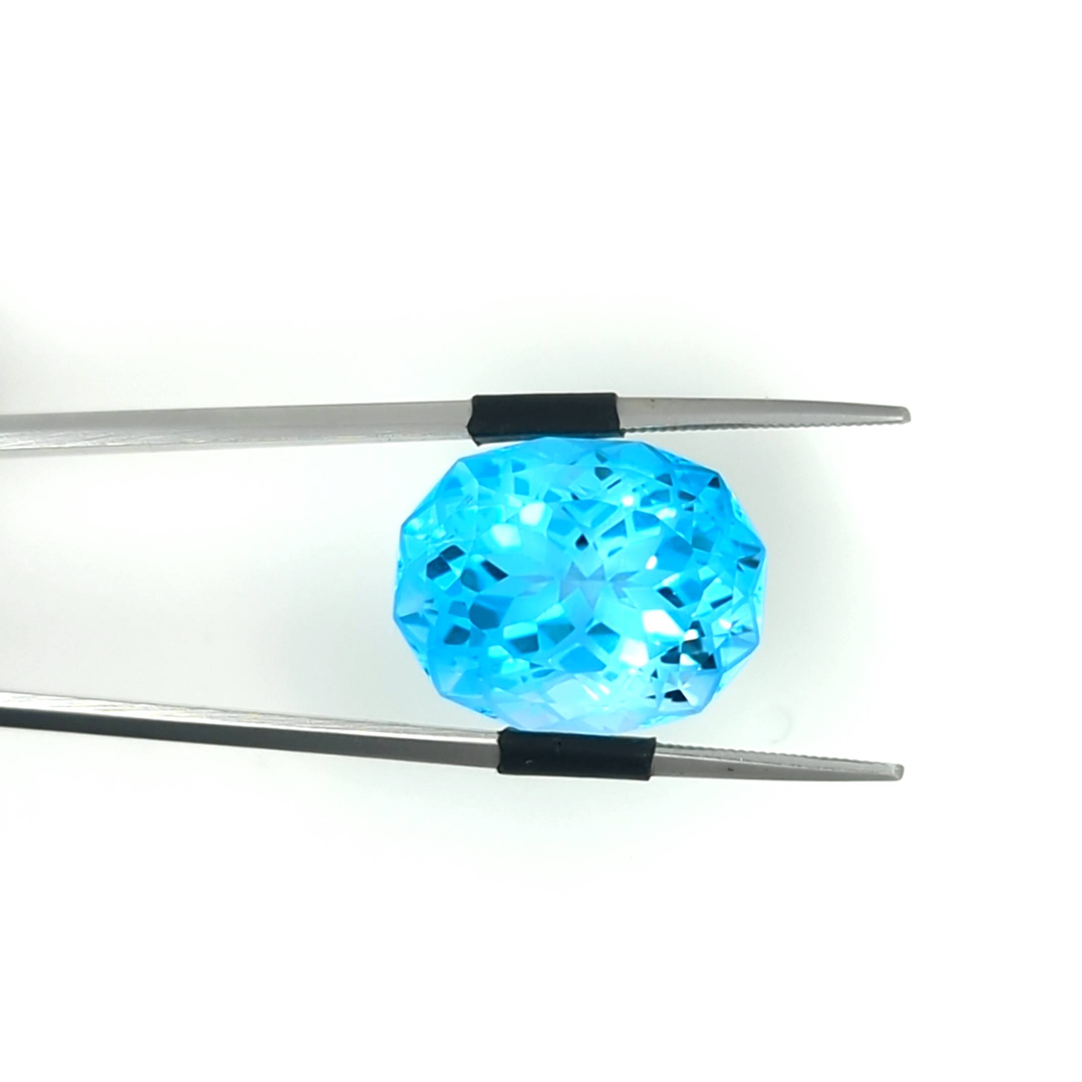 21.26ct Precision Cut Blue Topaz