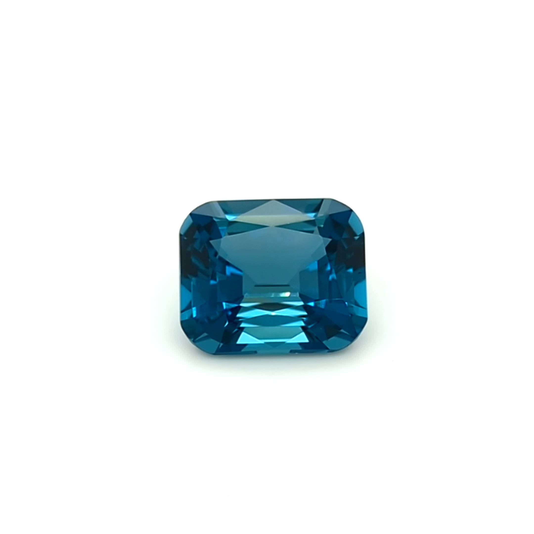 8.85ct London Blue Topaz Modified Cushion Cut Gemstone