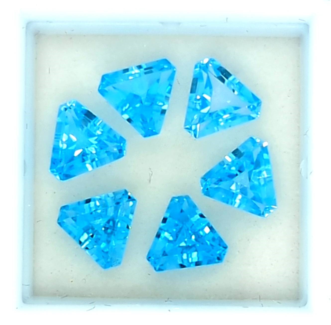 0.93ct Cut Corner Modified Triangle Blue Topaz Gemstone