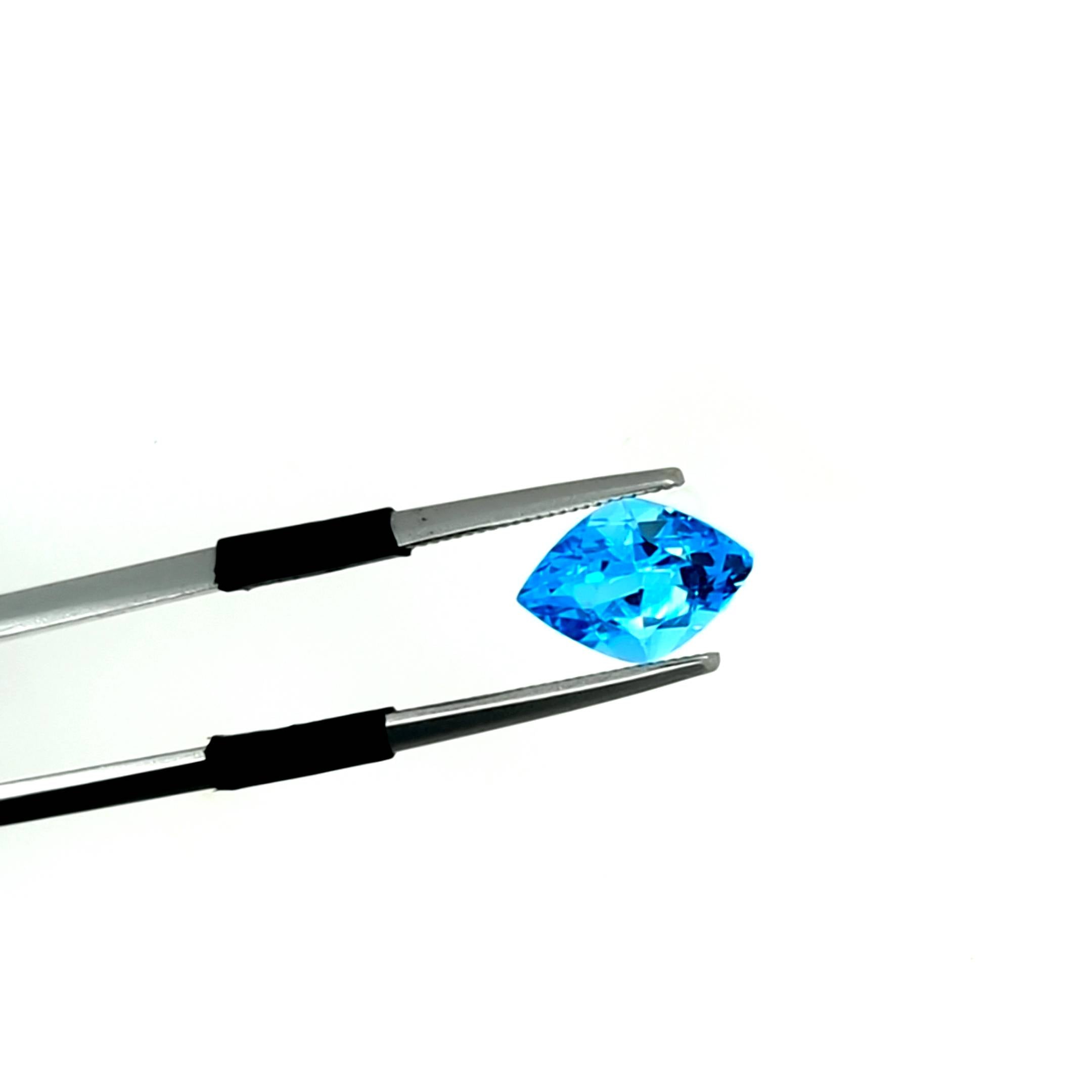 1.88ct Modified Thick Marquise Blue Topaz Gemstone