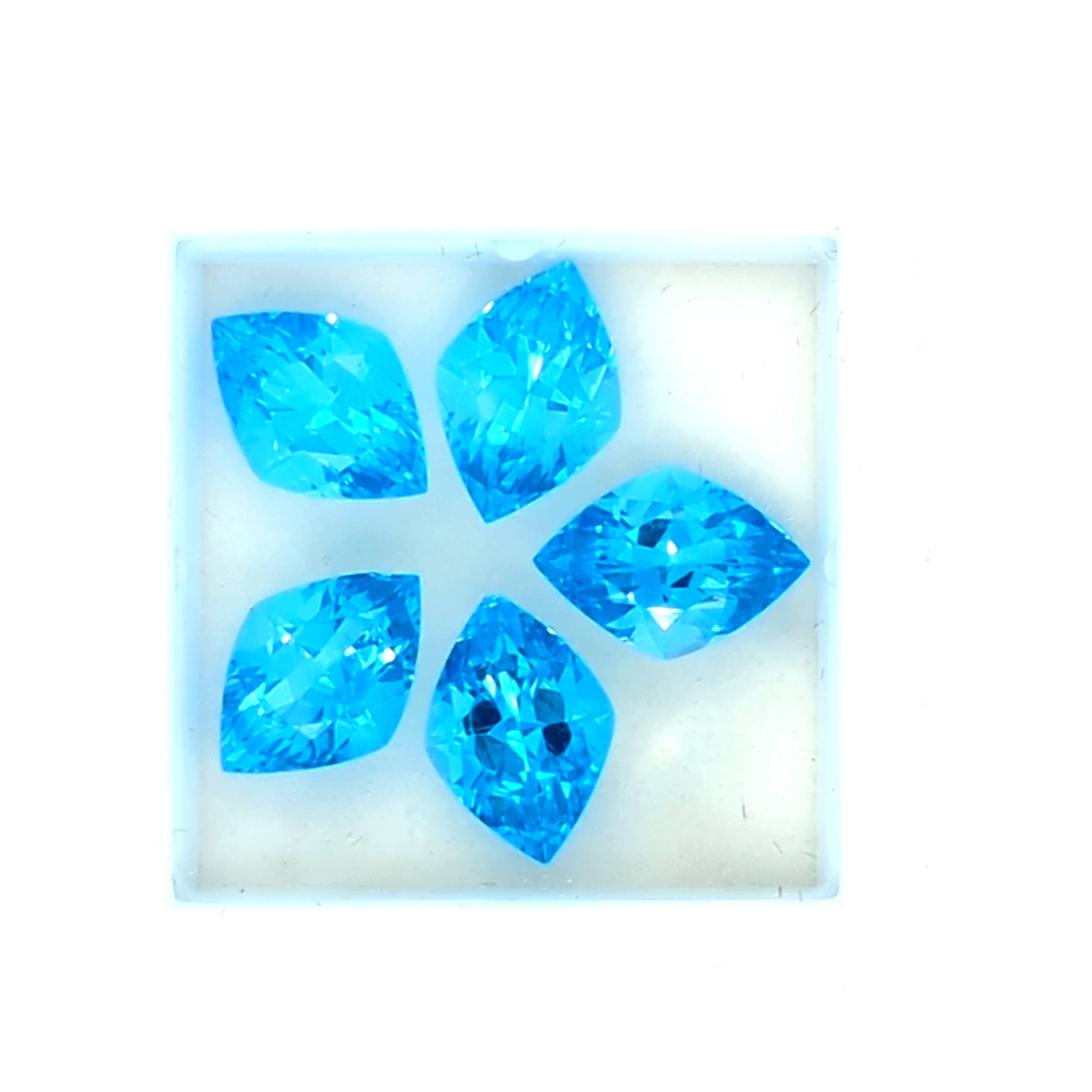 1.88ct Modified Thick Marquise Blue Topaz Gemstone