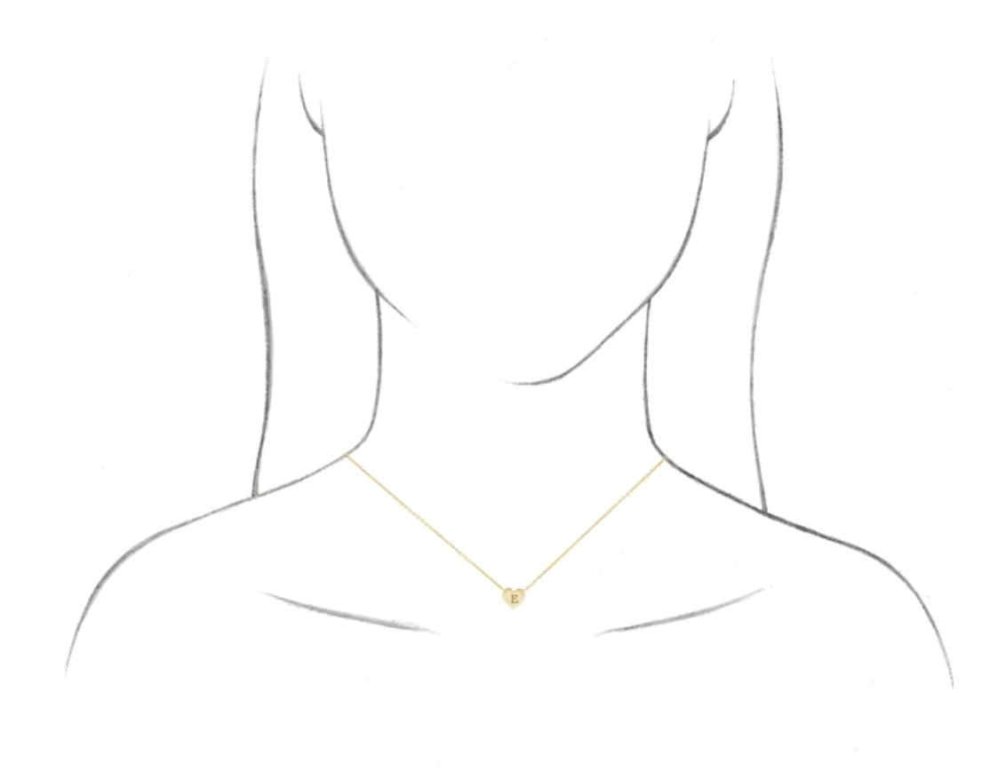 Sterling Silver Engravable Heart 16-18" Necklace - 18mm x 16.4mm