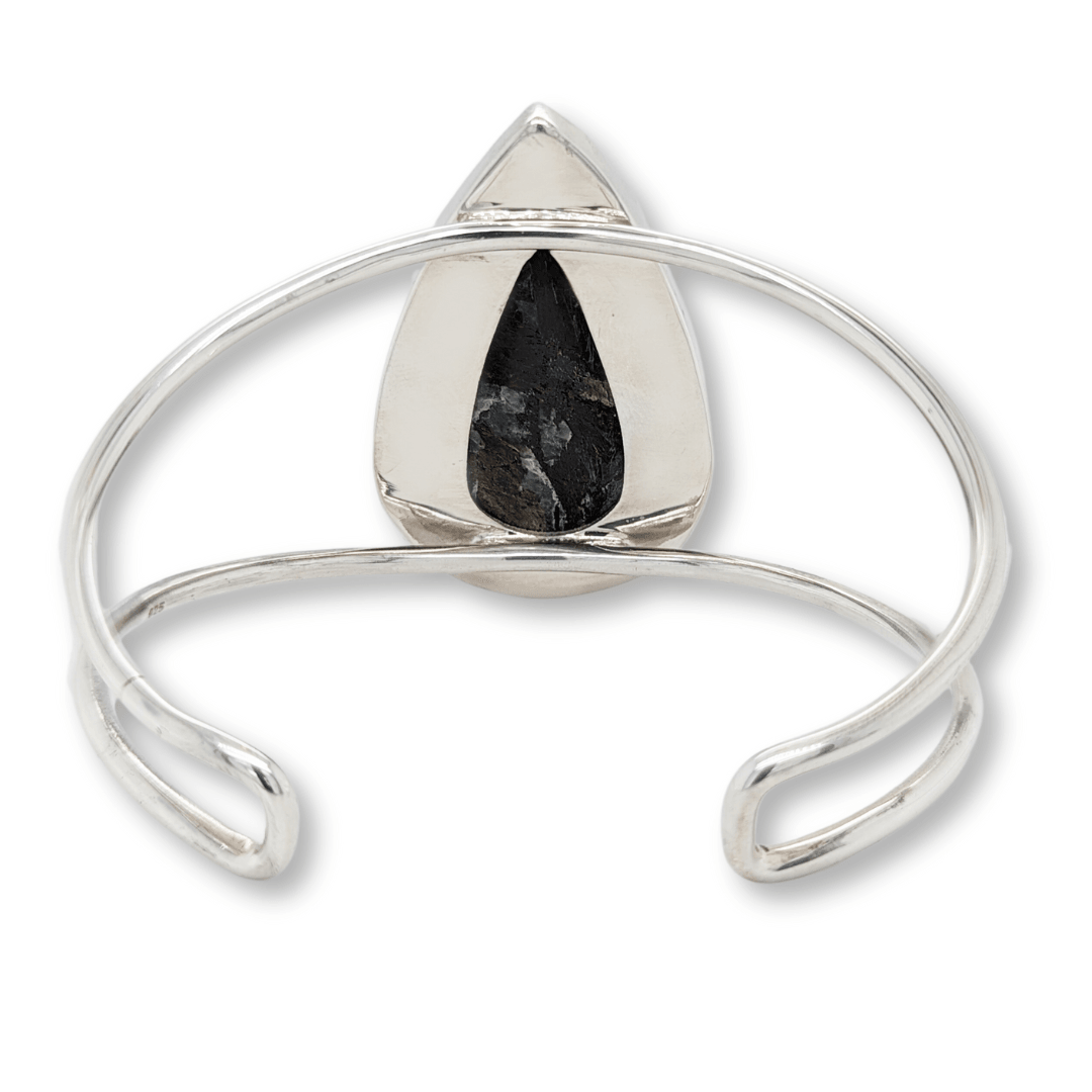 Astrophyllite Cuff Bracelet in Sterling Silver - The Rutile Ltd