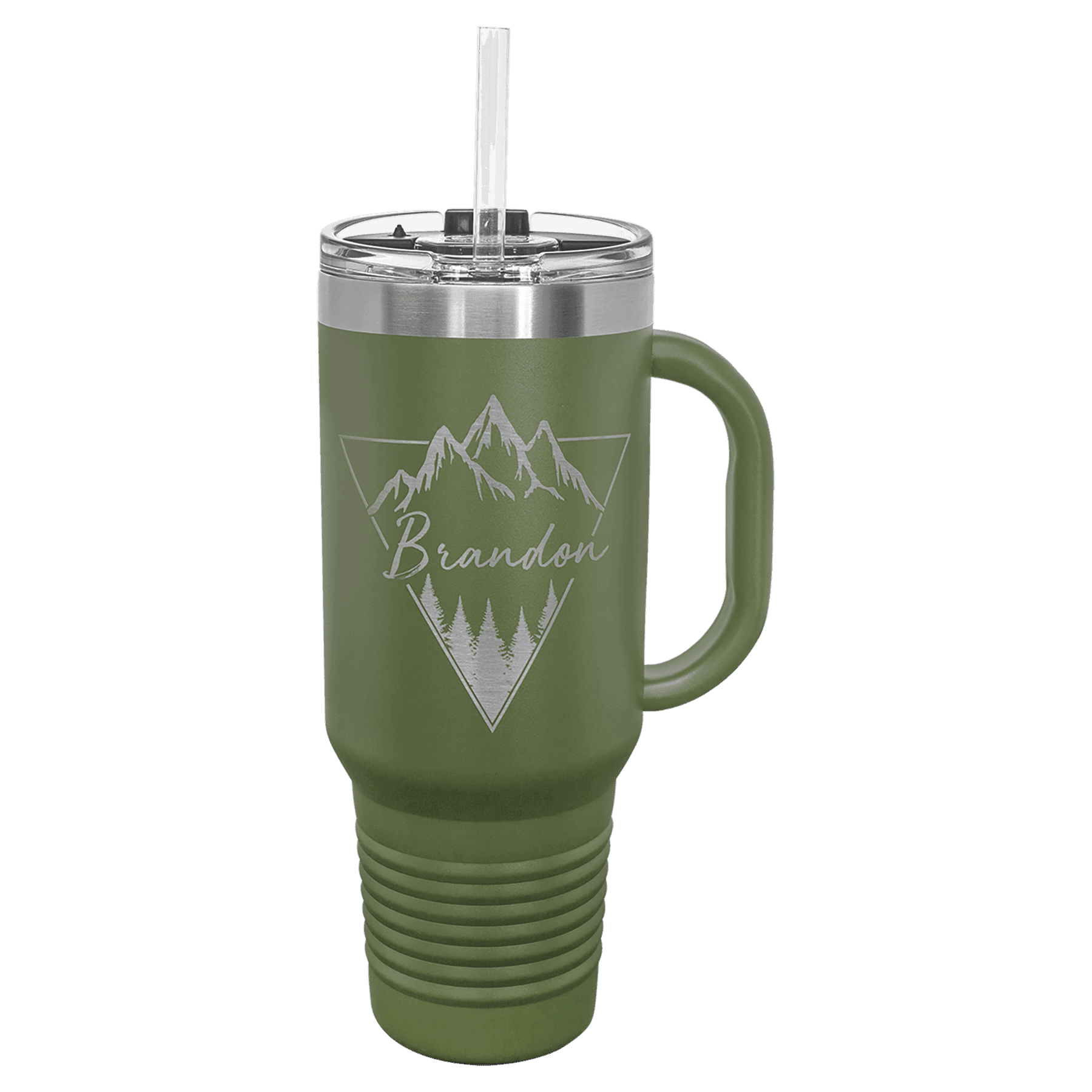Custom Engraved Vacuum Insulated 40oz Travel Mug with Handle by Polar Camel - The Rutile Ltd