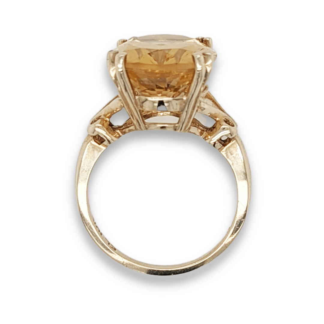 Heliodor - Golden Beryl Ring in 10kt Yellow Gold - The Rutile Ltd