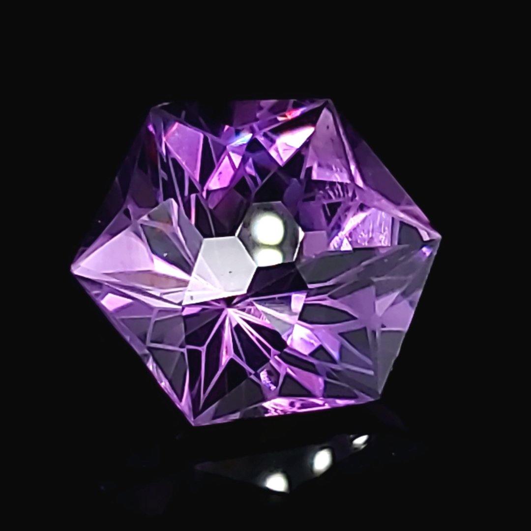 56.15ct Natural Amethyst Fantasy Cut Gemstone - No Treatment - The Rutile Ltd