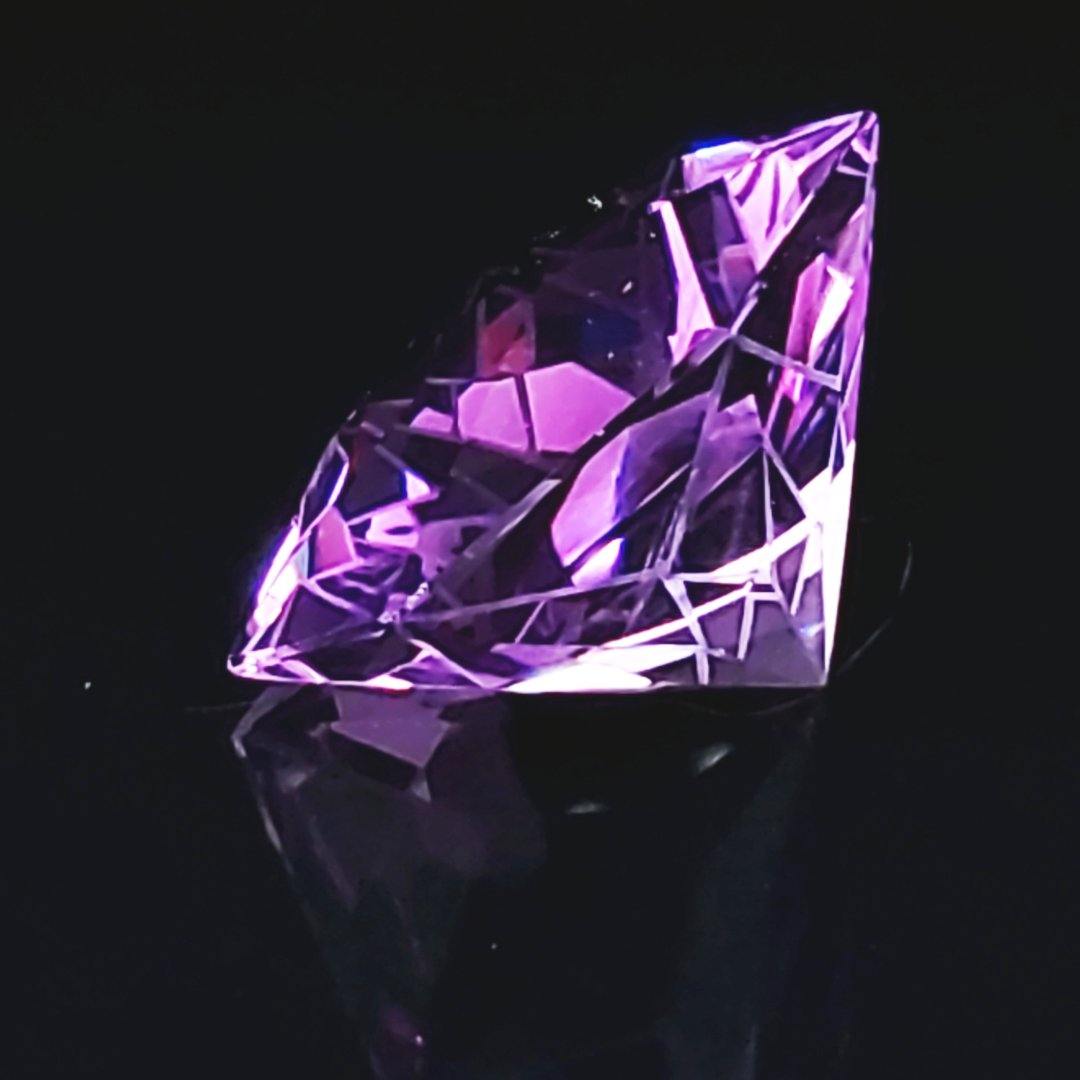 56.15ct Natural Amethyst Fantasy Cut Gemstone - No Treatment - The Rutile Ltd