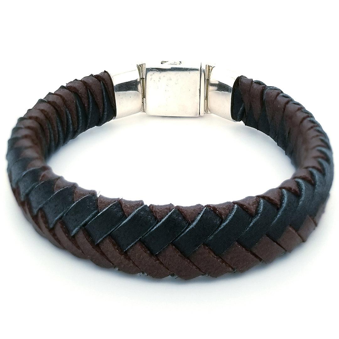 "The Bistre" Woven Brown Leather Bracelet - The Rutile Ltd