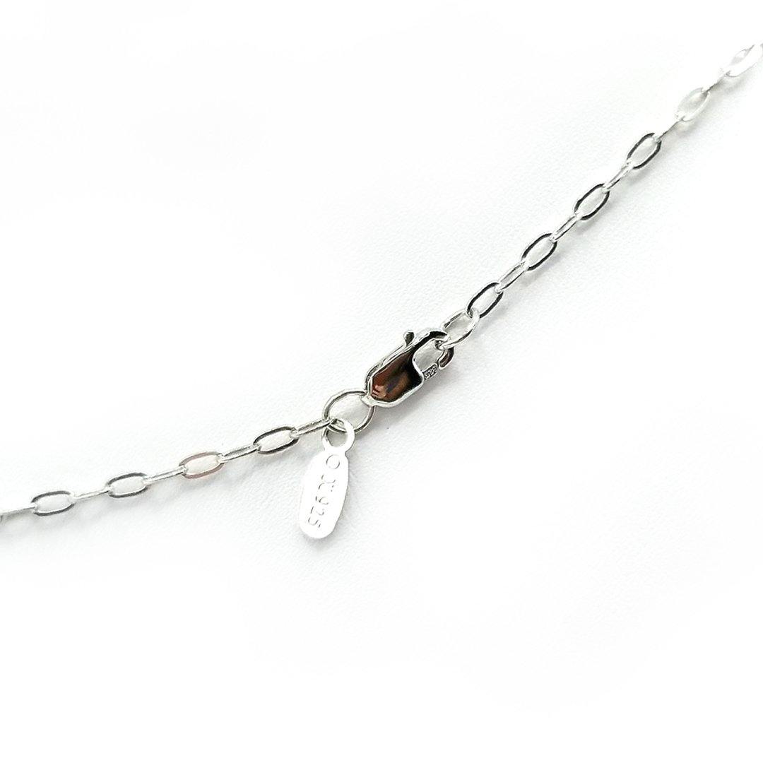 Black and White Diamond Key Necklace in Sterling Silver - The Rutile Ltd