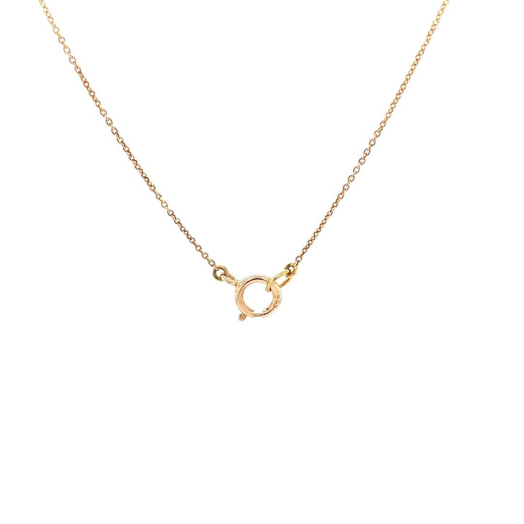 Rose Gold Diamond Bar Necklace 