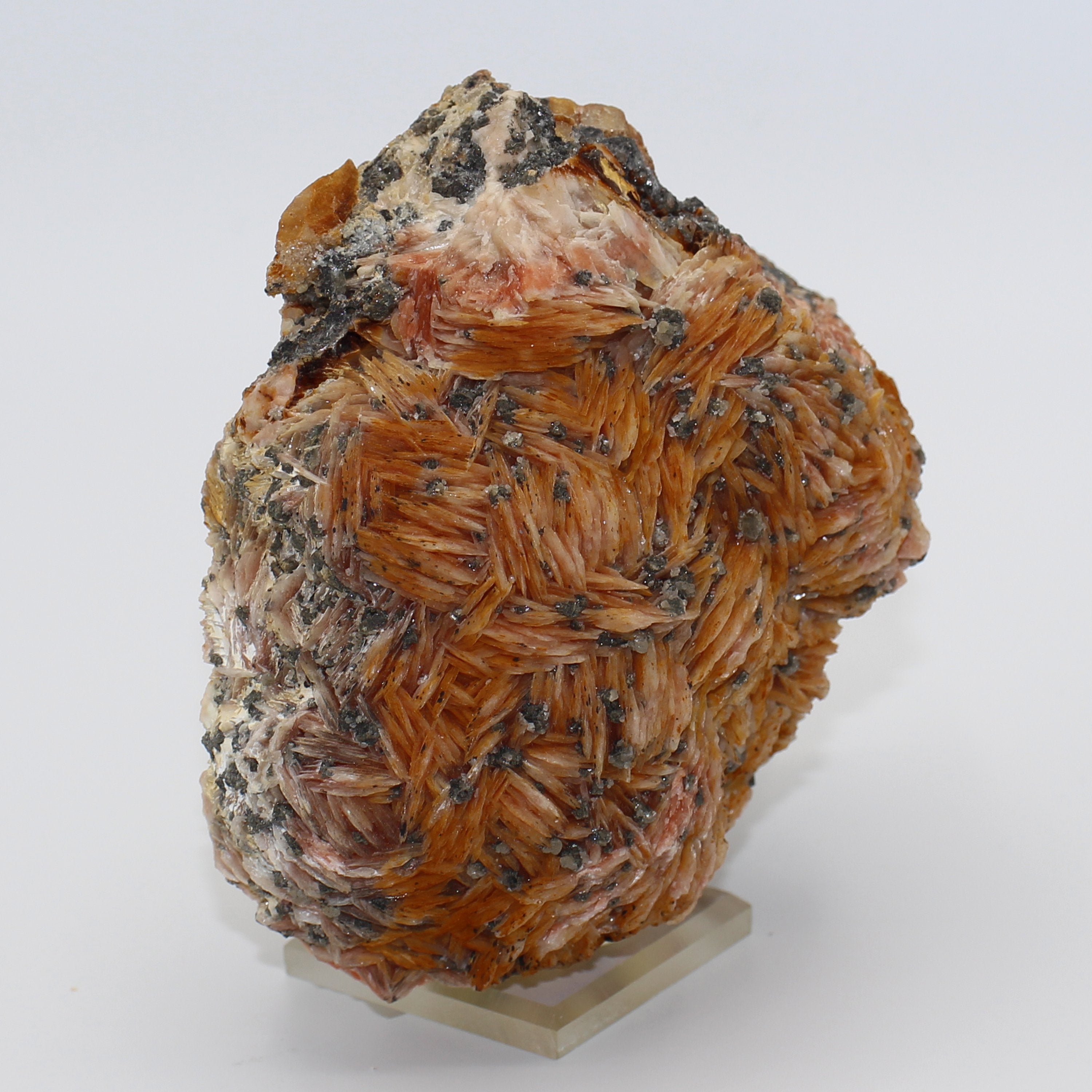 Very Fine Orange Barite with Pyrite and Sphalerite with Dolomite Matrix from Morocco - The Rutile Ltd