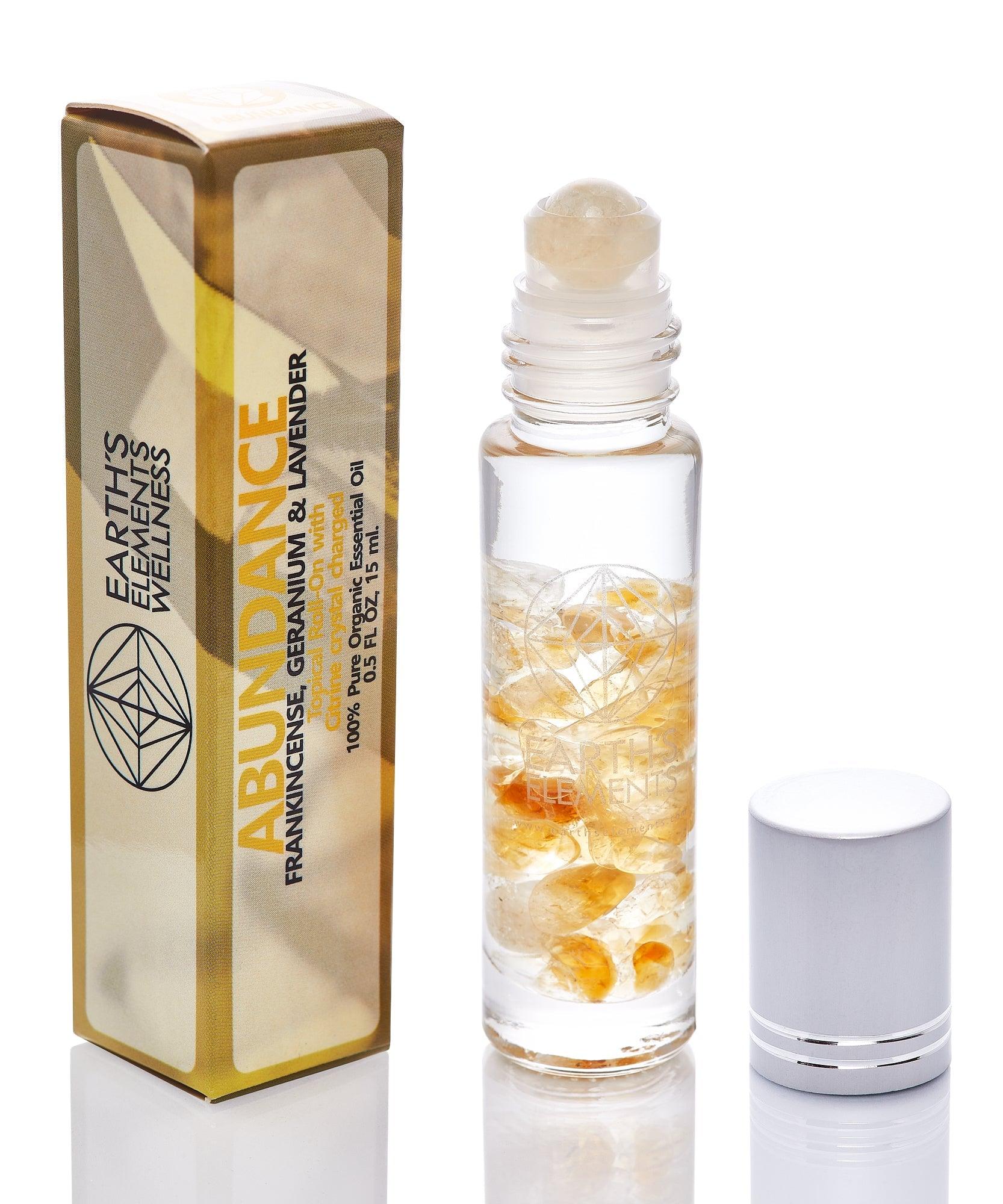 Abundance - Aromatherapy & Crystal Organic Roll On - The Rutile Ltd