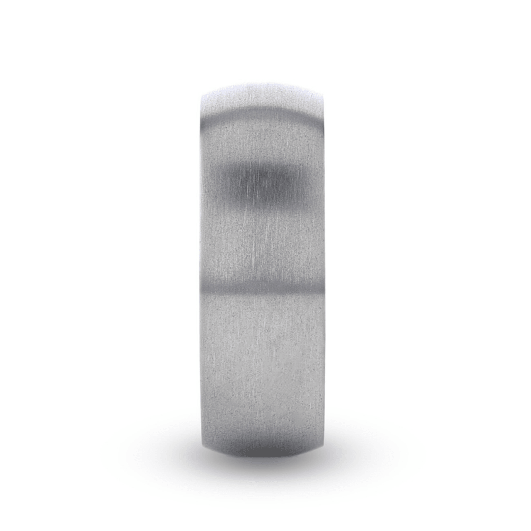 ERIS - Men’s Titanium Brushed Finish Domed Wedding Band - 6mm & 8mm - The Rutile Ltd