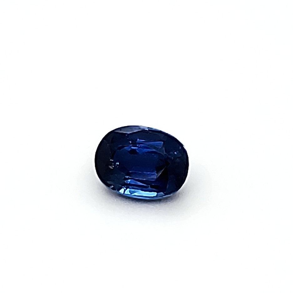 Kyanite and Diamond Halo Ring in 14kt White Gold - The Rutile Ltd