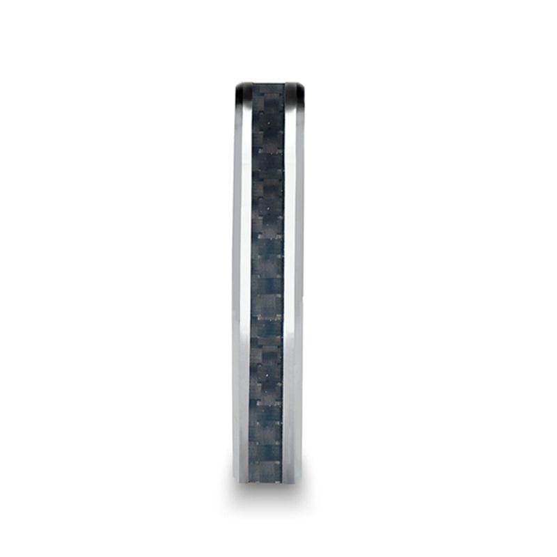 MAXIMUS - Black Carbon Fiber Inlay Tungsten Carbide Wedding Band - 4mm - 7mm - The Rutile Ltd
