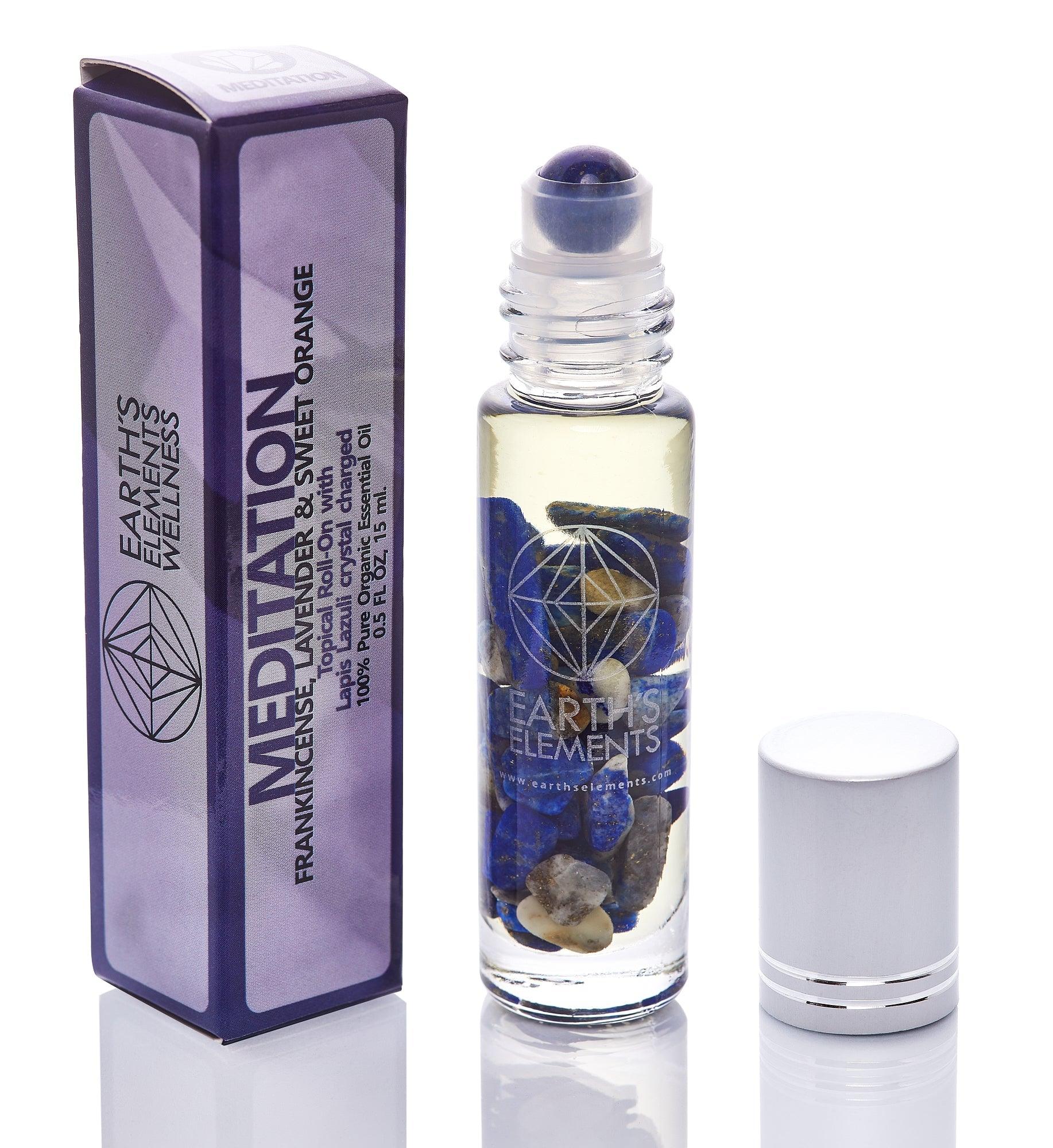 Meditation - Aromatherapy & Crystal Organic Roll On - The Rutile Ltd