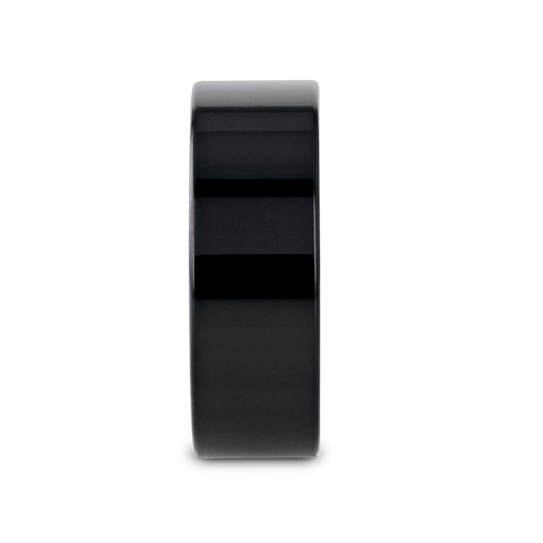 NEO - Flat Black Titanium Wedding Ring - 8 mm - The Rutile Ltd