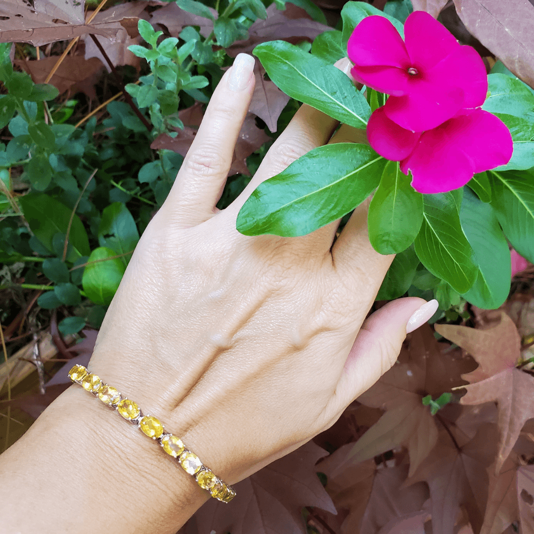 “The Reisling” Light Citrine Sterling Silver Bracelet - The Rutile Ltd